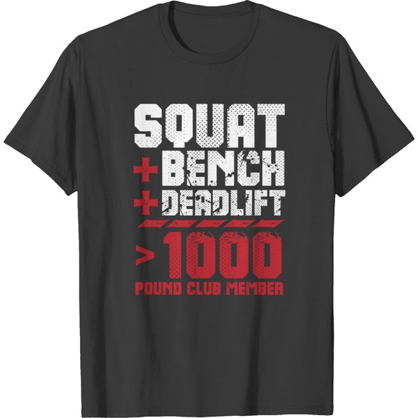 Funny Powerlifting Cool 1000 Pound Club Gift For M T-Shirt-image