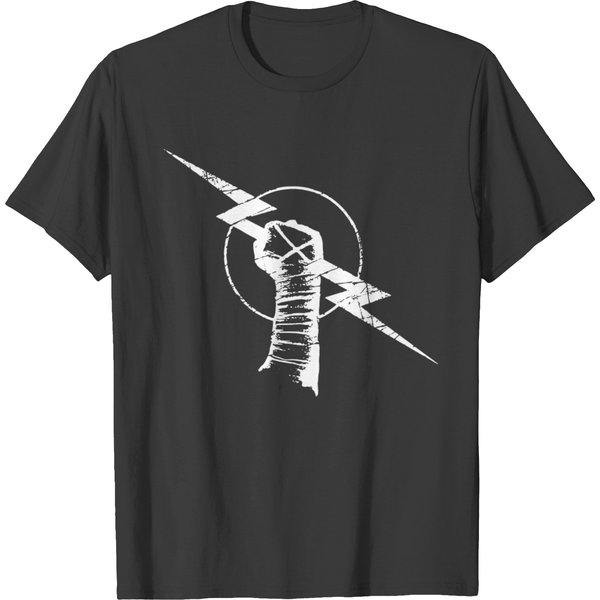 Cm Punk Lightning Bolt Fist White T-Shirt-image