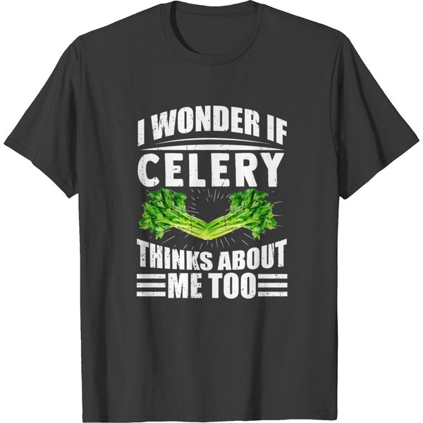 I Wonder If Celery Thinks About Me Too Food T-Shirt-image
