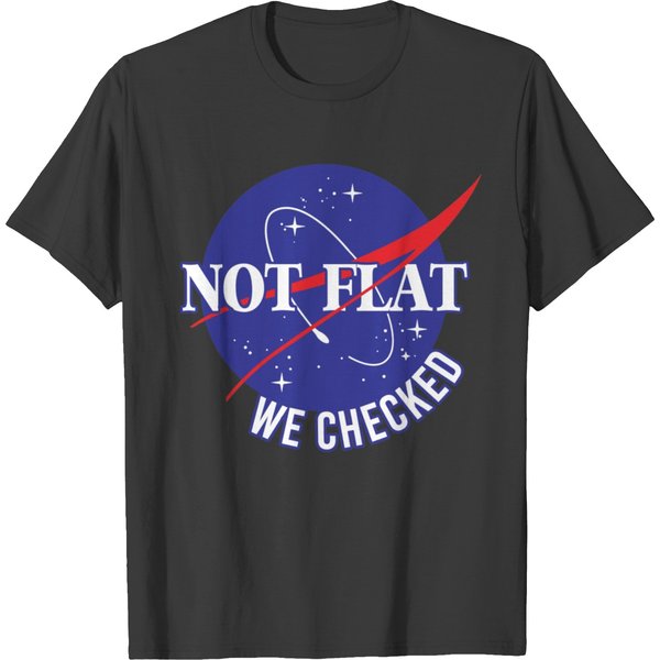 Nasa Not Flat We Checked T-Shirt-image