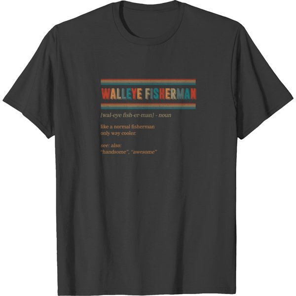 Walleye Fisherman Definition Shirt, Walleye T-Shirt-image
