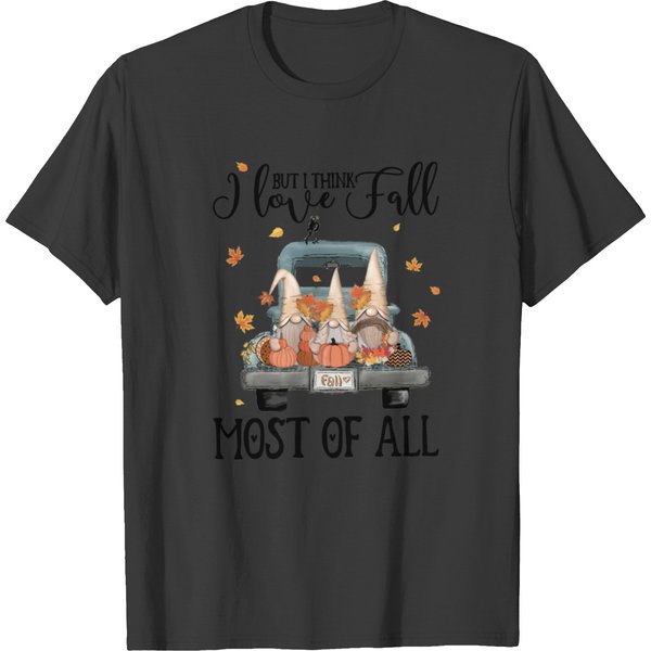 Love Fall Gnomes Shirt, Cute Gnomes Autumn Shirt, T-Shirt-image