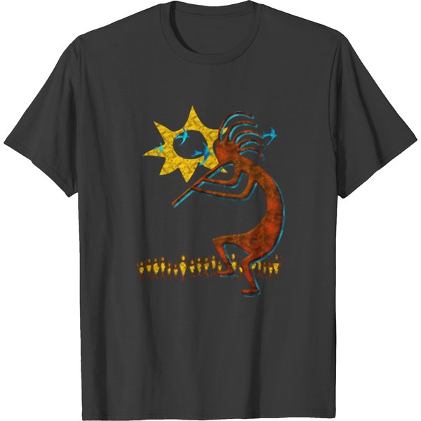 Kokopelli Concert Cool Fashion Native American T-Shirt-image