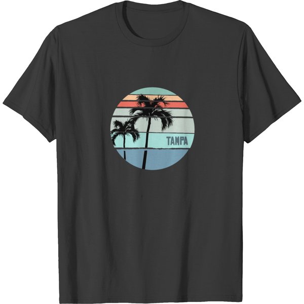 Cool Tampa Florida Palm Tree Vacation Souvenir T-Shirt-image