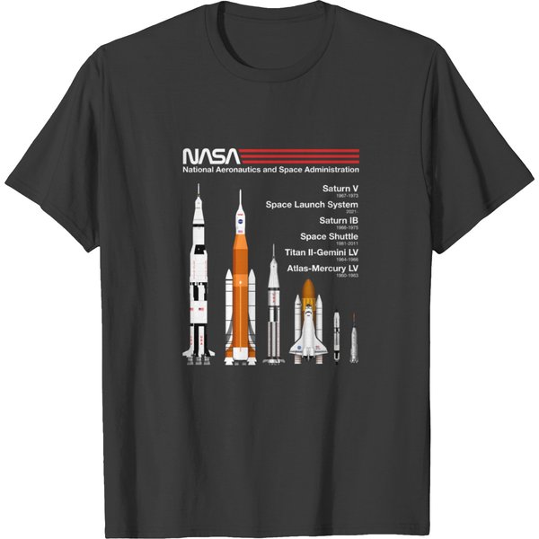 Nasa Rockets - Saturn V, Sls, Saturn Ib, Space Shu T-Shirt-image