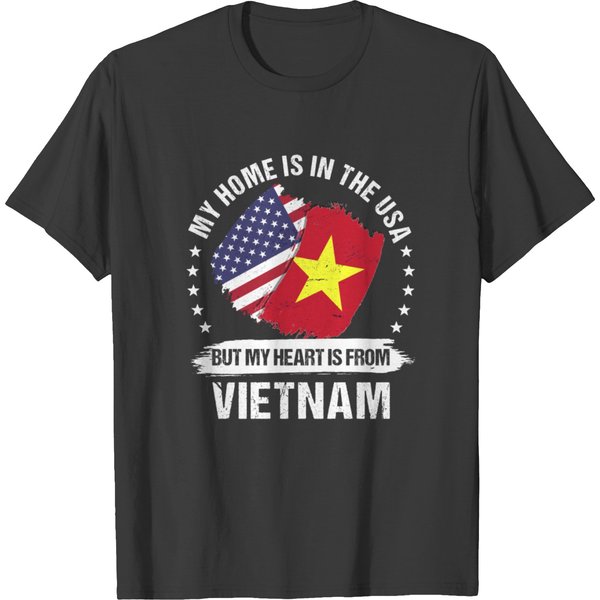 American Patriot Vietnam Flag Vietnamese Roots T-Shirt-image