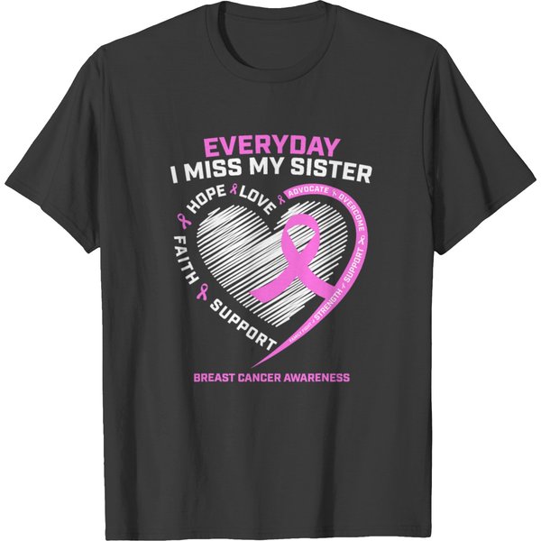Loving Memory Tee Sister Breast Cancer Awareness T-Shirt-image