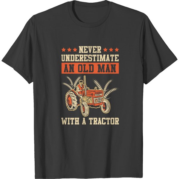 Never Underestimate An Old Man With Tractor T-Shirt-image