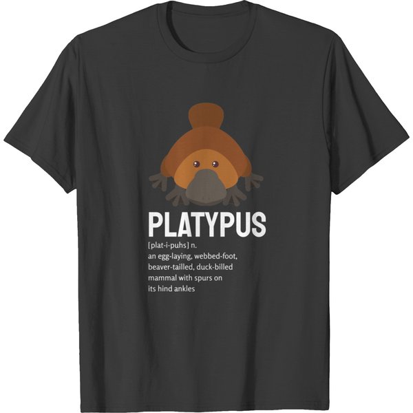Platypus Funny Platypus Definition Cute Animal Lov T-Shirt-image