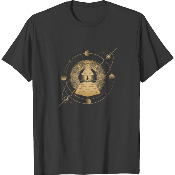 Egyptian Pyramid Astrology Egypt Sacred Geometry T-Shirt-image