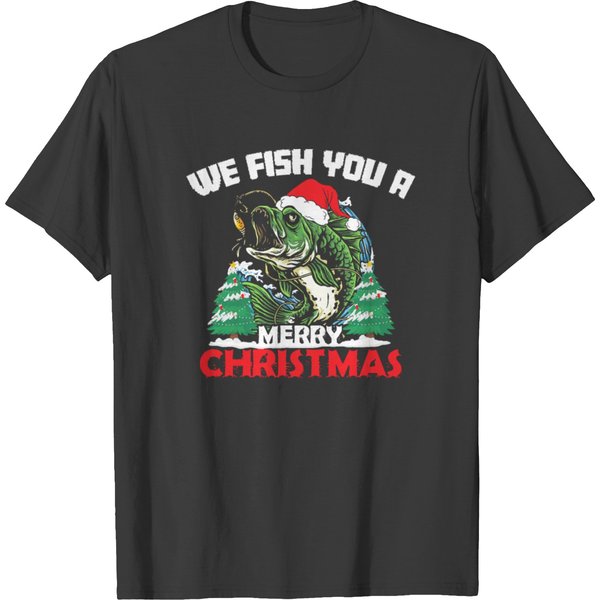 We Fish You A Merry Christmas Fishing Christmas T-Shirt-image