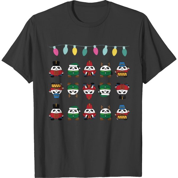 Panda Bears,Baby Panda, Ghost Panda,Panda Deadlift T-Shirt-image