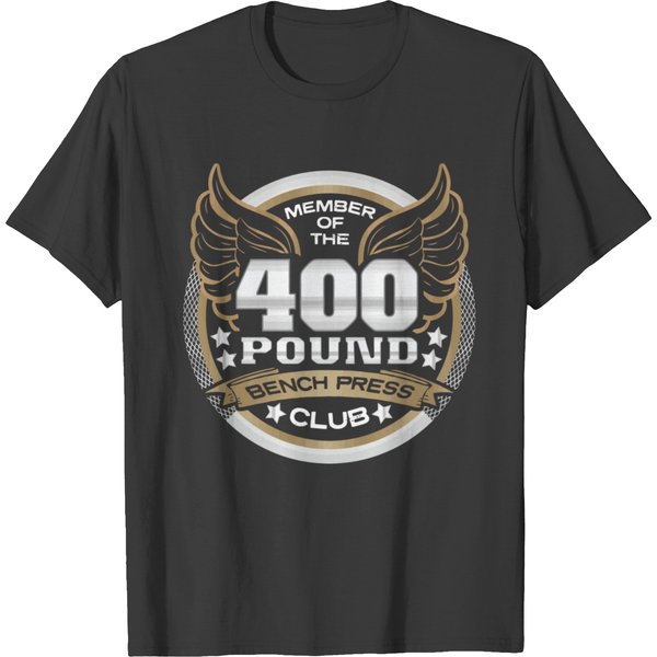 400 Pound Bench Press Club For Powerlifter Weightl T-Shirt-image