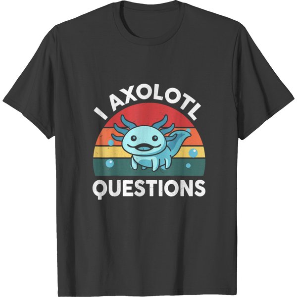 I Axolotl Question Shirt Kid Funny Cute Axolotl T-Shirt-image