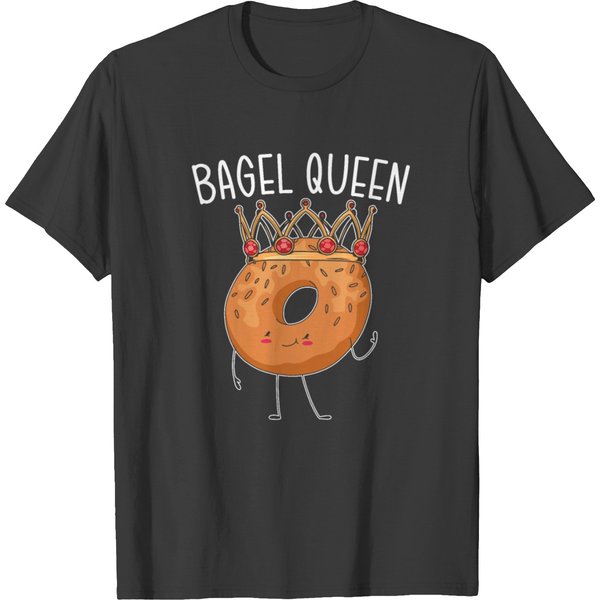 Bagel Queen Foodie Bread Lover Bakery Food Jewish T-Shirt-image