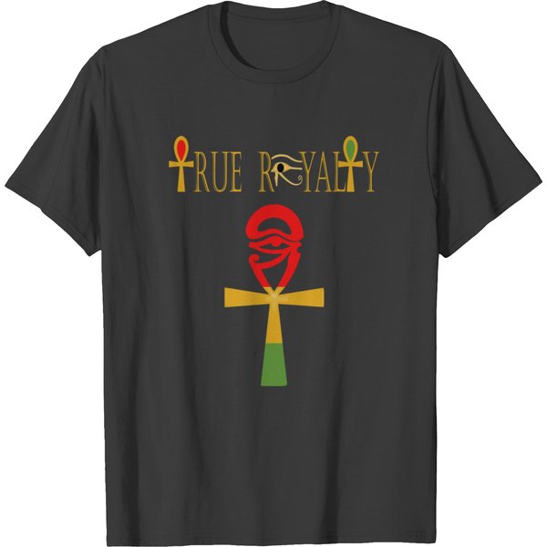 True Royalty Melanin Kemetic Ankh African Gift T-Shirt-image