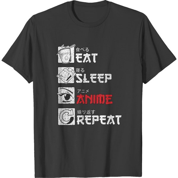Eat Sleep Anime Repeat T-Shirt-image