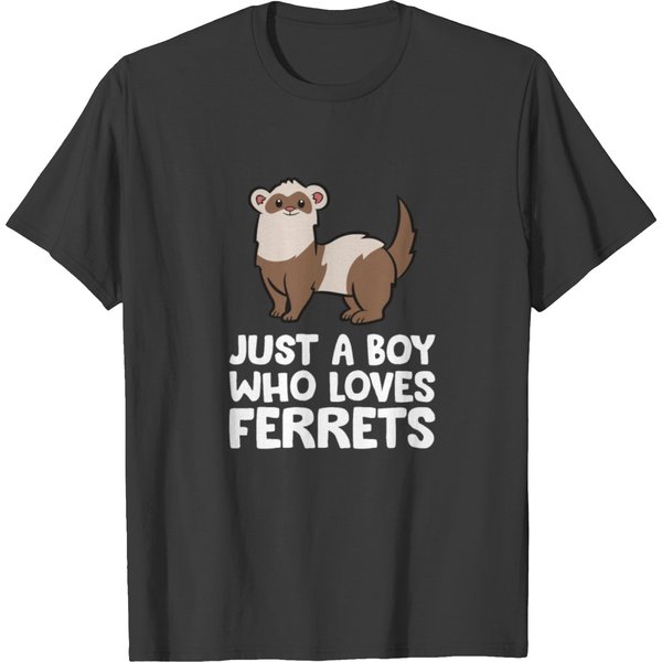 Just A Boy Who Loves Ferrets T-Shirt-image