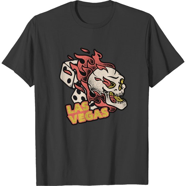 Las Vegas Skull And Dice T-Shirt-image