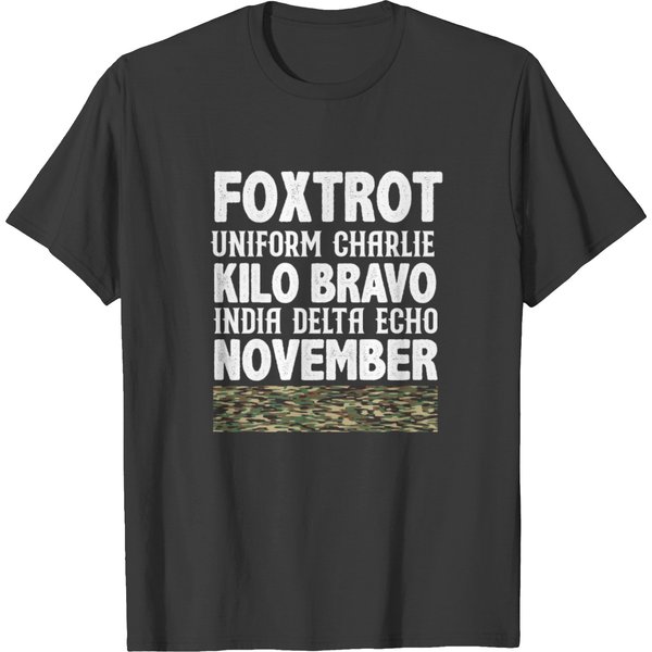 Veteran Us Flag Foxtrot Uniform Charlie Kilo T-Shirt-image