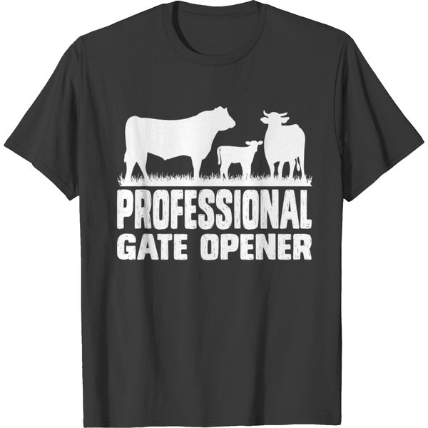 Professional Gate Opener Cow Apparel T Shirt T-Shirt-image