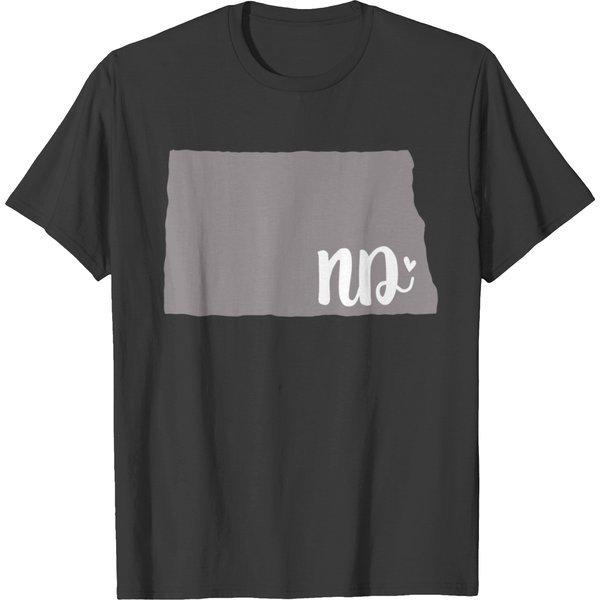 Cute North Dakota Heart Nd North Dakota T-Shirt-image