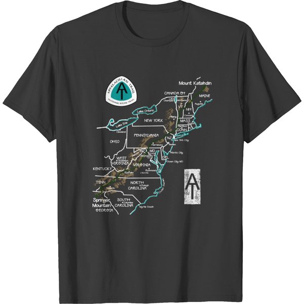 Appalachian Trail Hiking Map T-Shirt-image