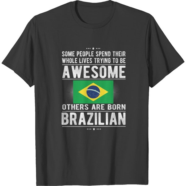 Brazilian Flag Brazil Heritage Brazilian Roots T-Shirt-image
