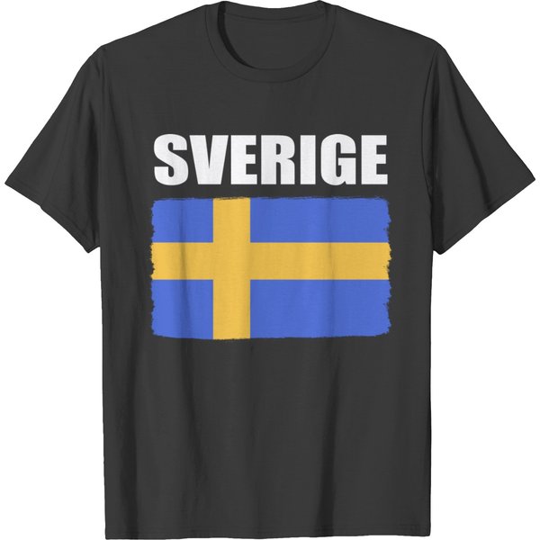 European Country Sweden Flag Swedish Sverige T-Shirt-image