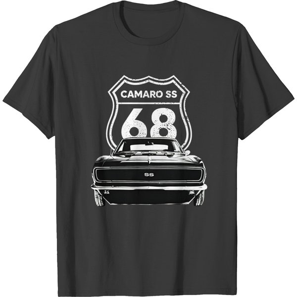 1968 Camaro Ss Front Grill View Silhouette T-Shirt-image