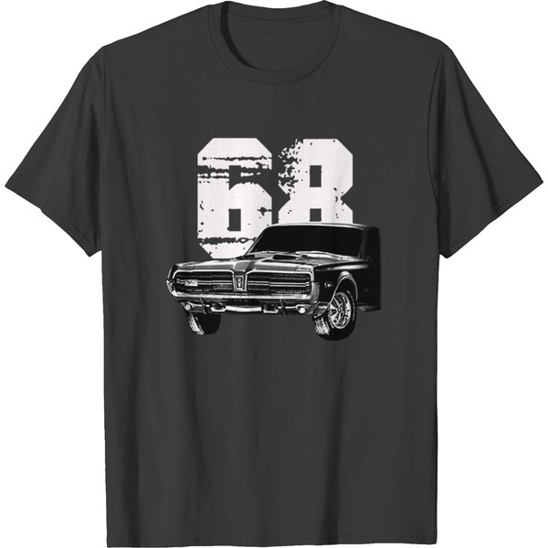 1968 Mercury Cougar Front Side View With Model T-Shirt-image