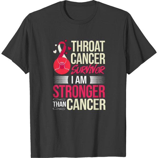 Head And Neck Throat Cancer Ribbon Survivor T-Shirt-image