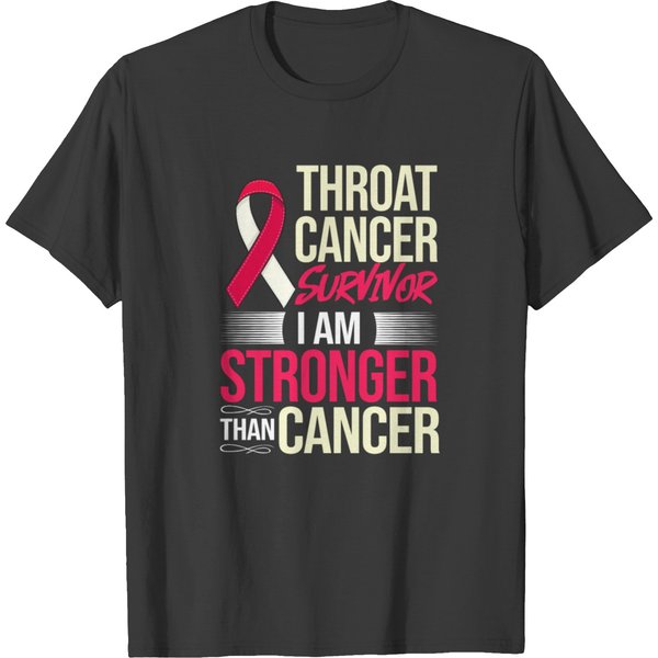 Head And Neck Throat Cancer Ribbon Survivor T-Shirt-image