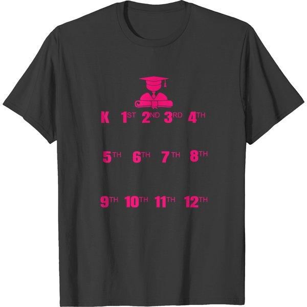 Handprint Chart Grow With Me School Year Growth T-Shirt-image
