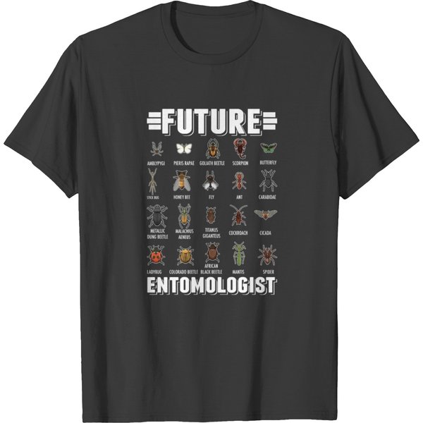 Future Entomologist Boys Girls Insects Bug Types T-Shirt-image