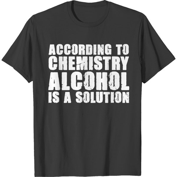 Alcohol Solution Hilarious Chemist Brewing Beer T-Shirt-image