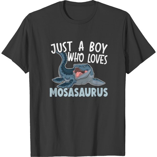 Just A Boy Who Loves Mosasaurus Paleontologist T-Shirt-image