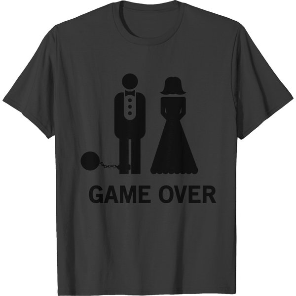 Wedding. Game Over Ball And Chain T-Shirt-image
