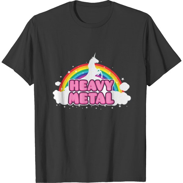 Heavy Metal! (Funny Unicorn / Rainbow Mosh Parody T-Shirt-image