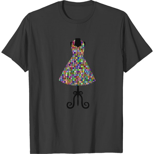 Chromatic Mosaic 1950S Vintage Dress T-Shirt-image