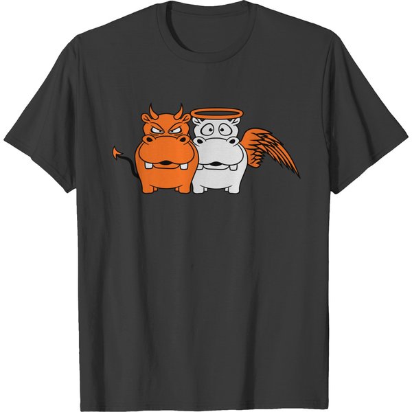 Evil Devil Satan Demon Conscience Decision Fond Go T-Shirt-image