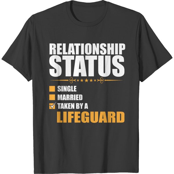 Relationship Status Single Married Lifeguard T-Shirt-image