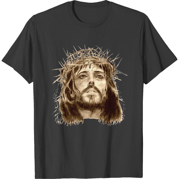 Jesus Christ With A Crown Of Thorns T-Shirt-image