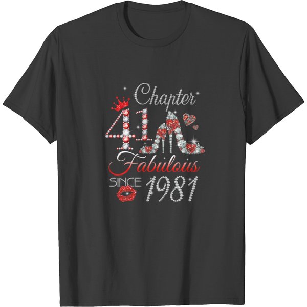 Womens Chapter 41 Fabulous Since 1981 41St Birthda T-Shirt-image