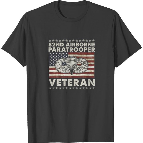 82Nd Airborne Paratrooper Veteran Vintage T-Shirt-image