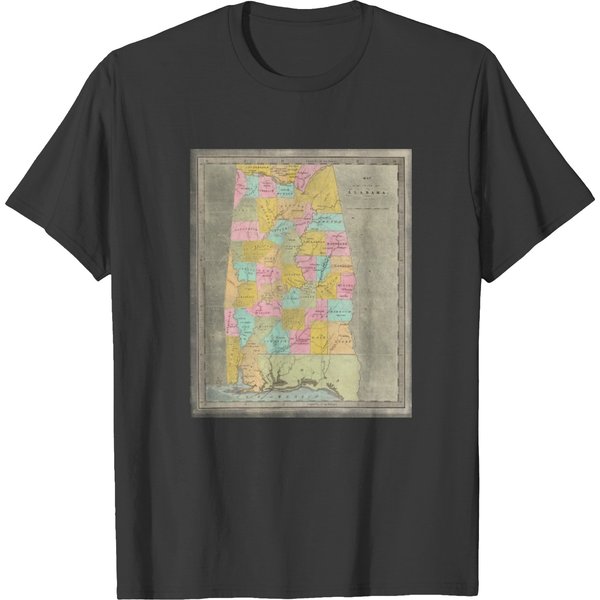 Map Of The State Of Alabama T-Shirt-image