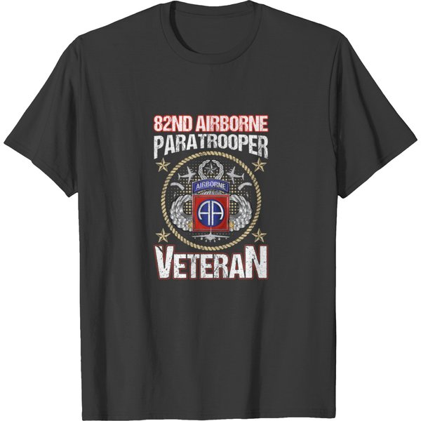 82Nd Airborne Paratrooper Veteran Vintage T-Shirt-image