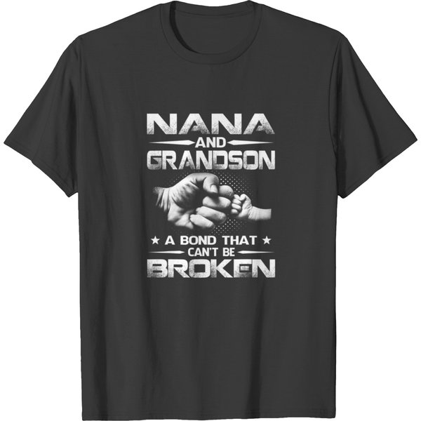 Nana And Grandson A Bond That Can't Be Broken Moth T-Shirt-image