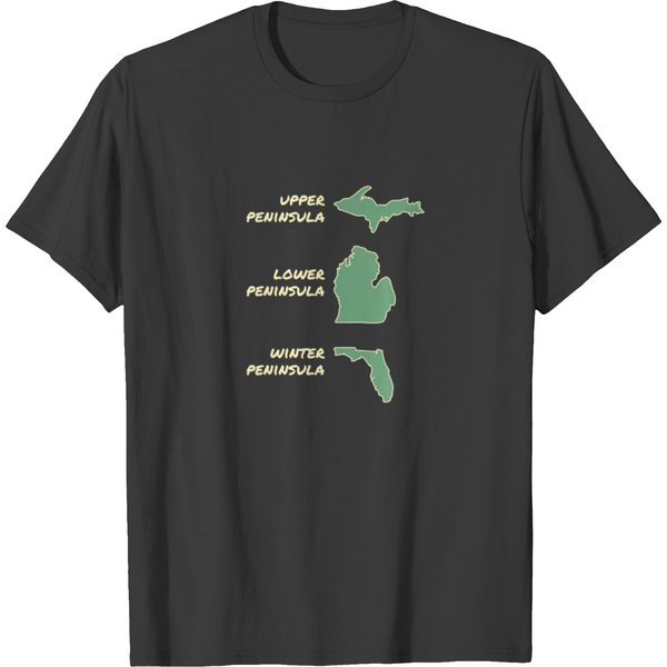 Michigan Florida Peninsula Gift T-Shirt-image