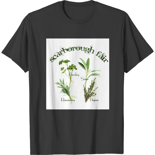 Botanical Herbs Parsley Sage Rosemary Thyme Text T-Shirt-image